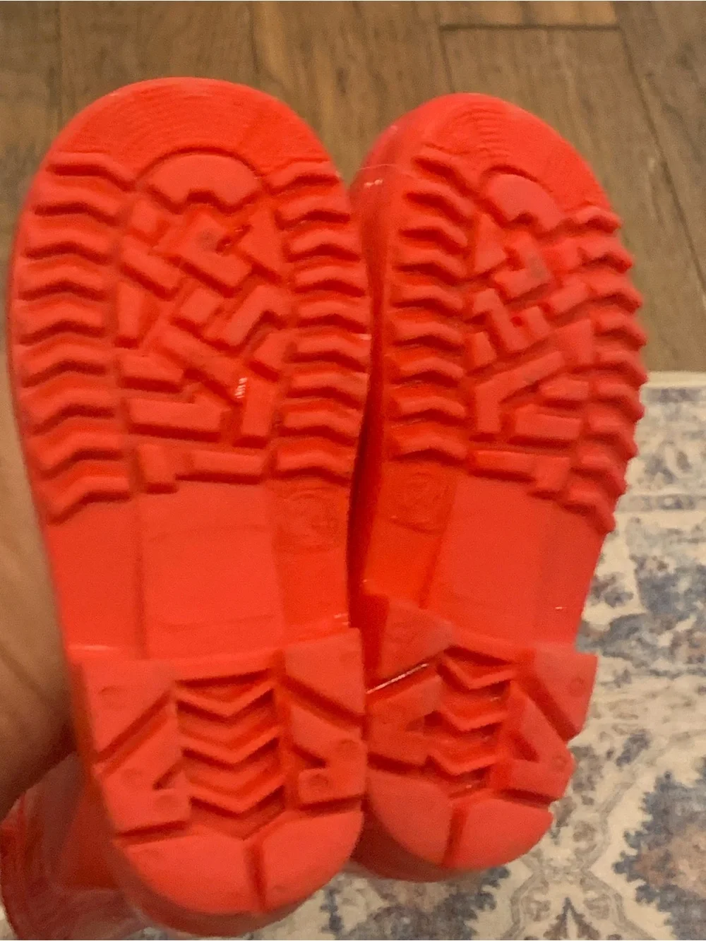 Kids Waterproof Red Pull-On Rain Boots